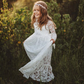 Lace Flower Girl Dress Long Sleeve